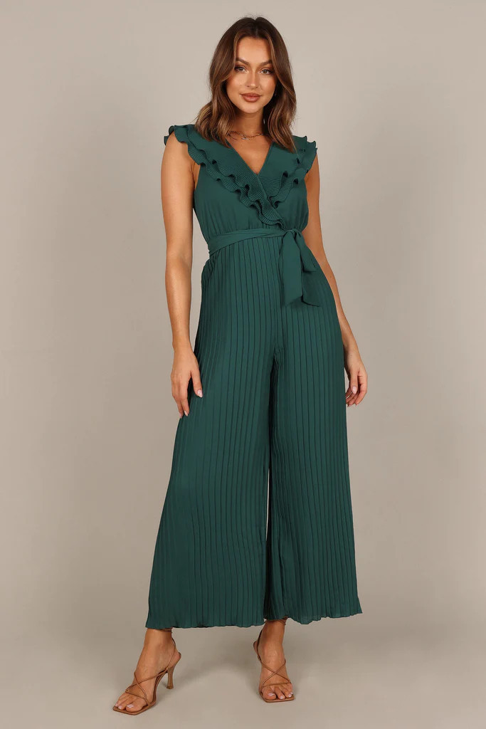 Ariella Wide Leg Jumpsuit - Emerald | Petal & Pup (US)