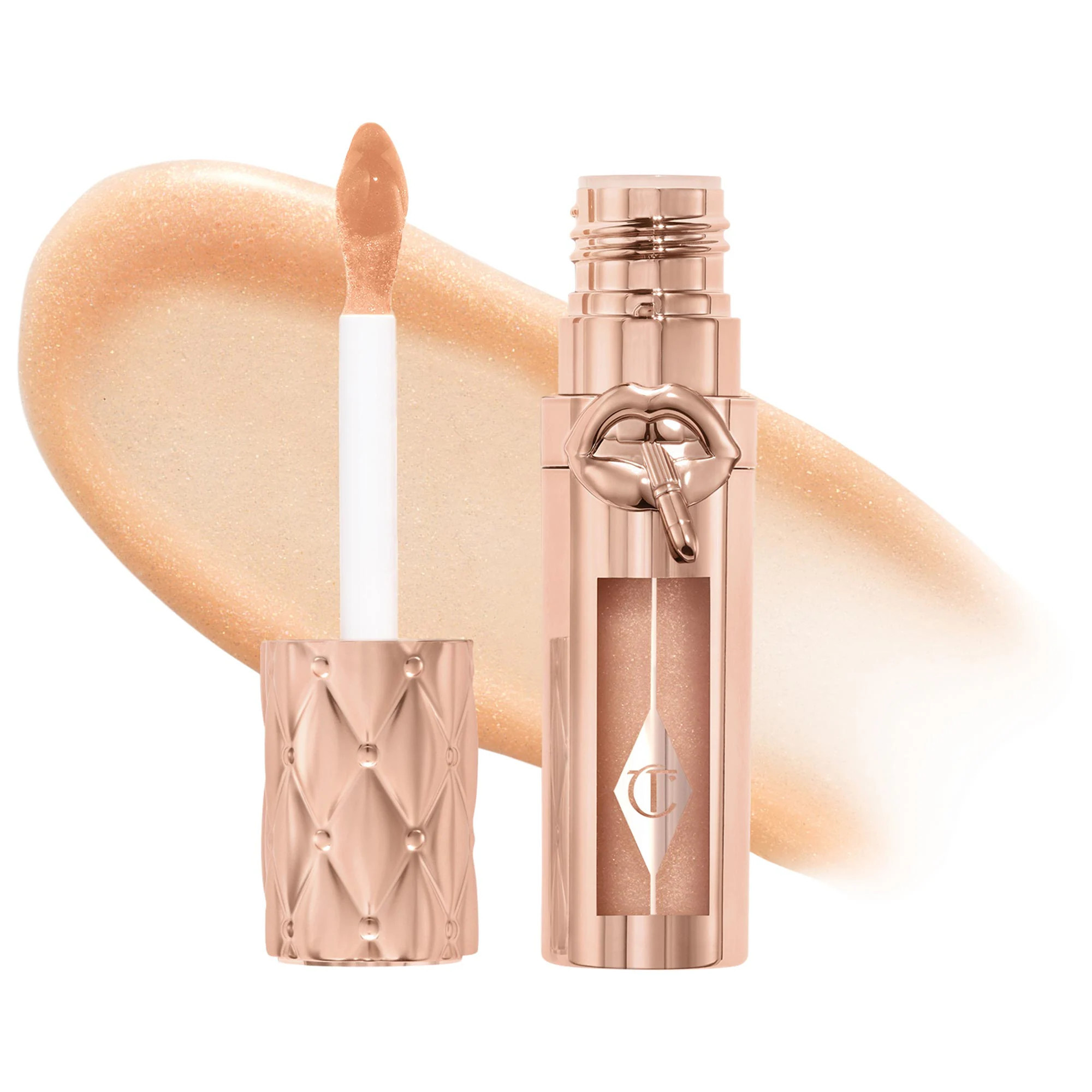 Charlotte Tilbury Big Lip Plumpgasm Plumping Lip Gloss Nudegasm Diamonds 0.18 oz/5.5 ml | Sephora (US)
