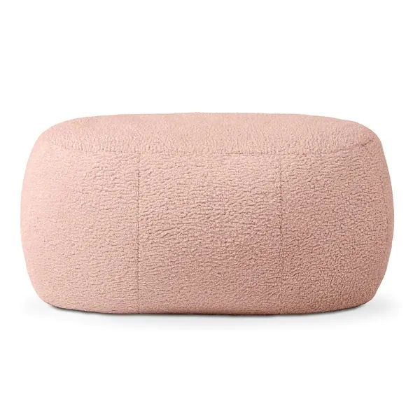 Get cozy with the Jaxx Ellis Pouf, a modern and stylish ottoman made with plush faux-lamb shearli... | Bed Bath & Beyond