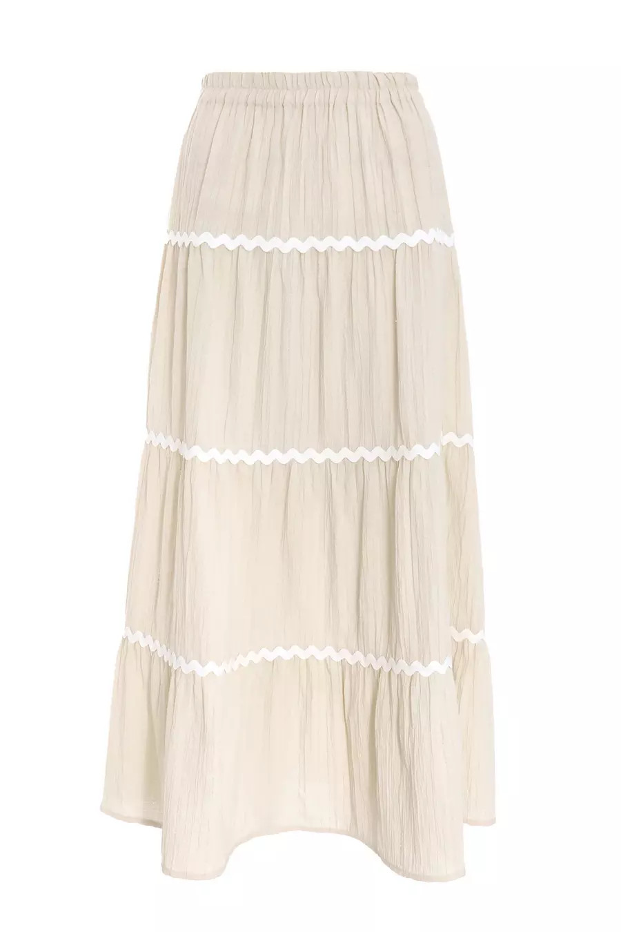 Stone Wavy Trim Maxi Skirt | Quiz Clothing