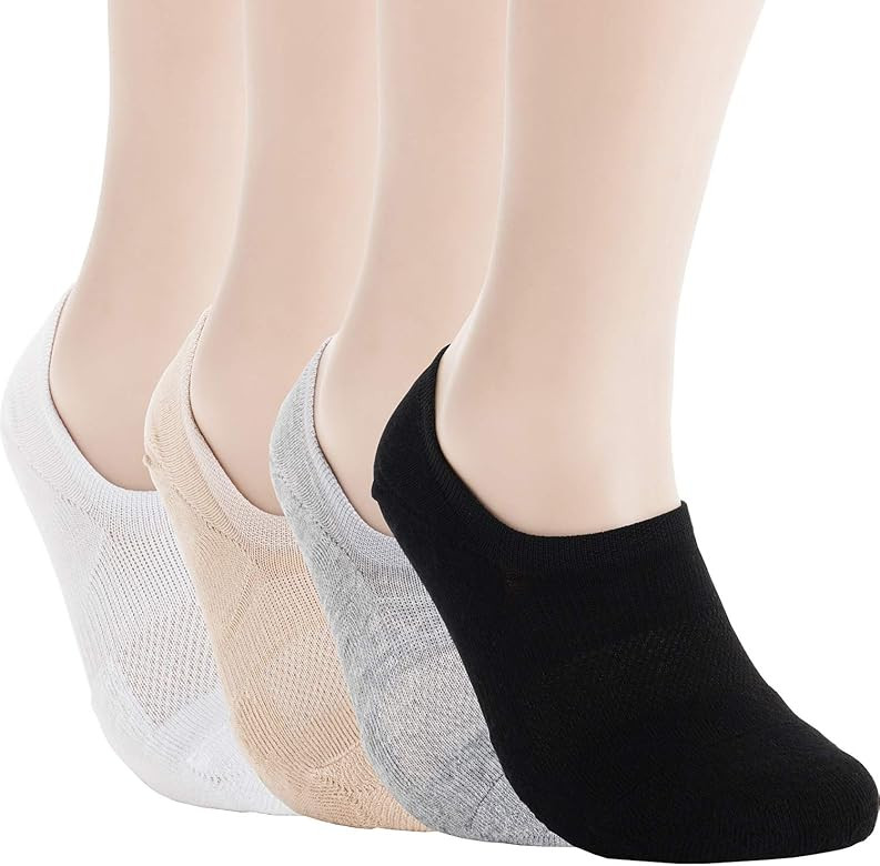 Pro Mountain No Show Socks For Women Cotton Cushion Footies Liner S M L XL | Amazon (US)