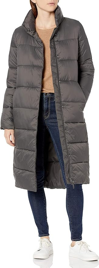 Amazon Essentials Women's Lightweight Water-Resistant Longer Length Cocoon Puffer Coat | Amazon (US)