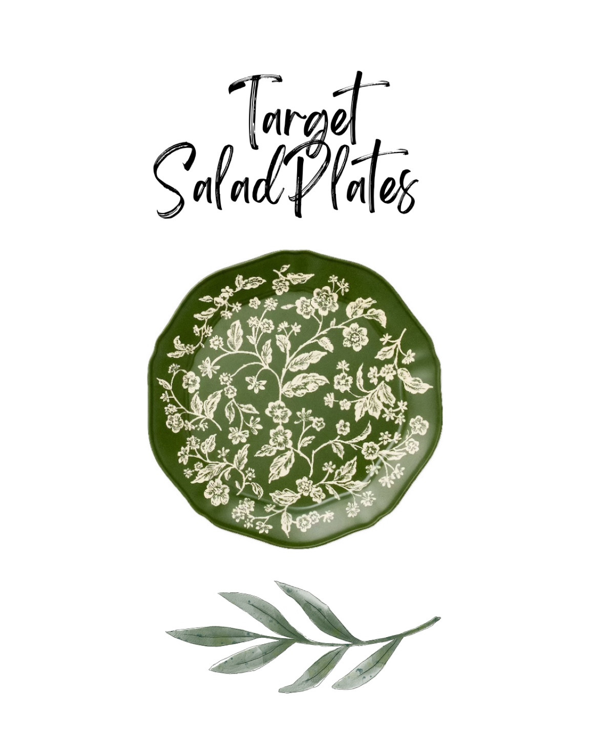 The most beautiful floral green plates from Target! The floral pattern gives off a vintage vibe that I LOVE! 🌿

#LTKSeasonal #LTKHome #LTKStyleTip