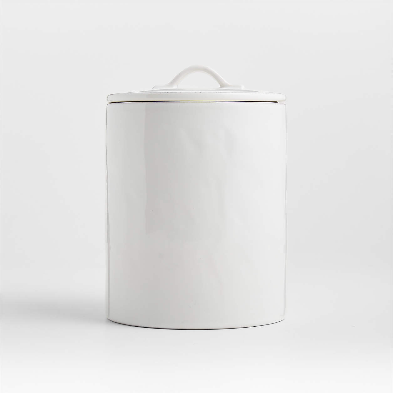 Marin Medium White Stoneware Canister + Reviews | Crate & Barrel | Crate & Barrel