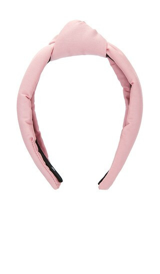 Lele Sadoughi Twill Knotted Headband in Blush. | Revolve Clothing (Global)