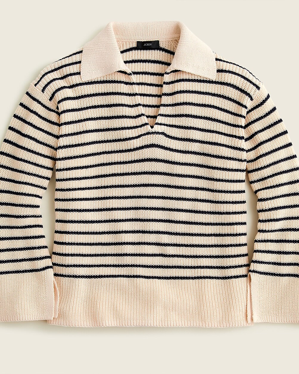 Relaxed collared sweater in stripe | J. Crew US