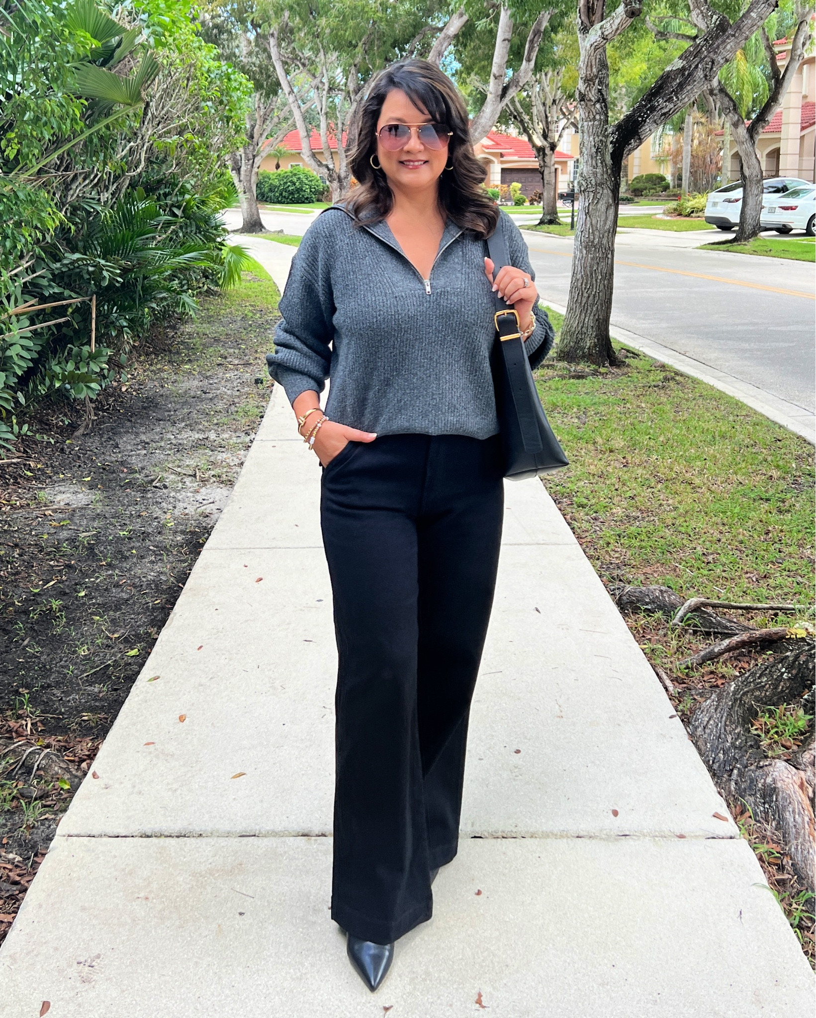 Believe it or not the weather has actually gotten a little cooler here in Florida!🎉 On days like this I want something that is comfy and cozy but still put together. This half zip sweater is exactly that, and best part it comes in five colors  

#LTKOver40 #LTKMidsize #LTKFindsUnder50