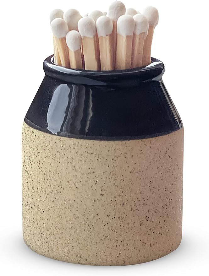 Ladorr Match Holder with Striker - Black Match Striker - 3 Colors, Matchstick holder for bathroom... | Amazon (US)