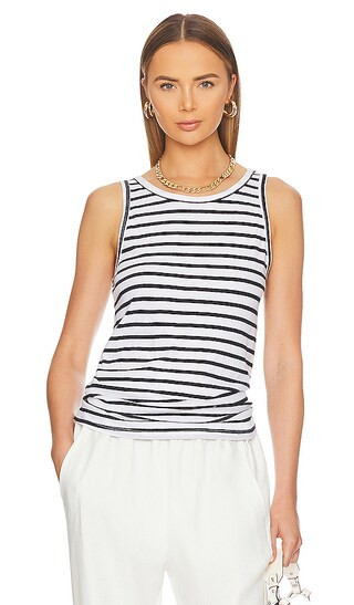 Easy Tank in White & Black Stripe | Revolve Clothing (Global)