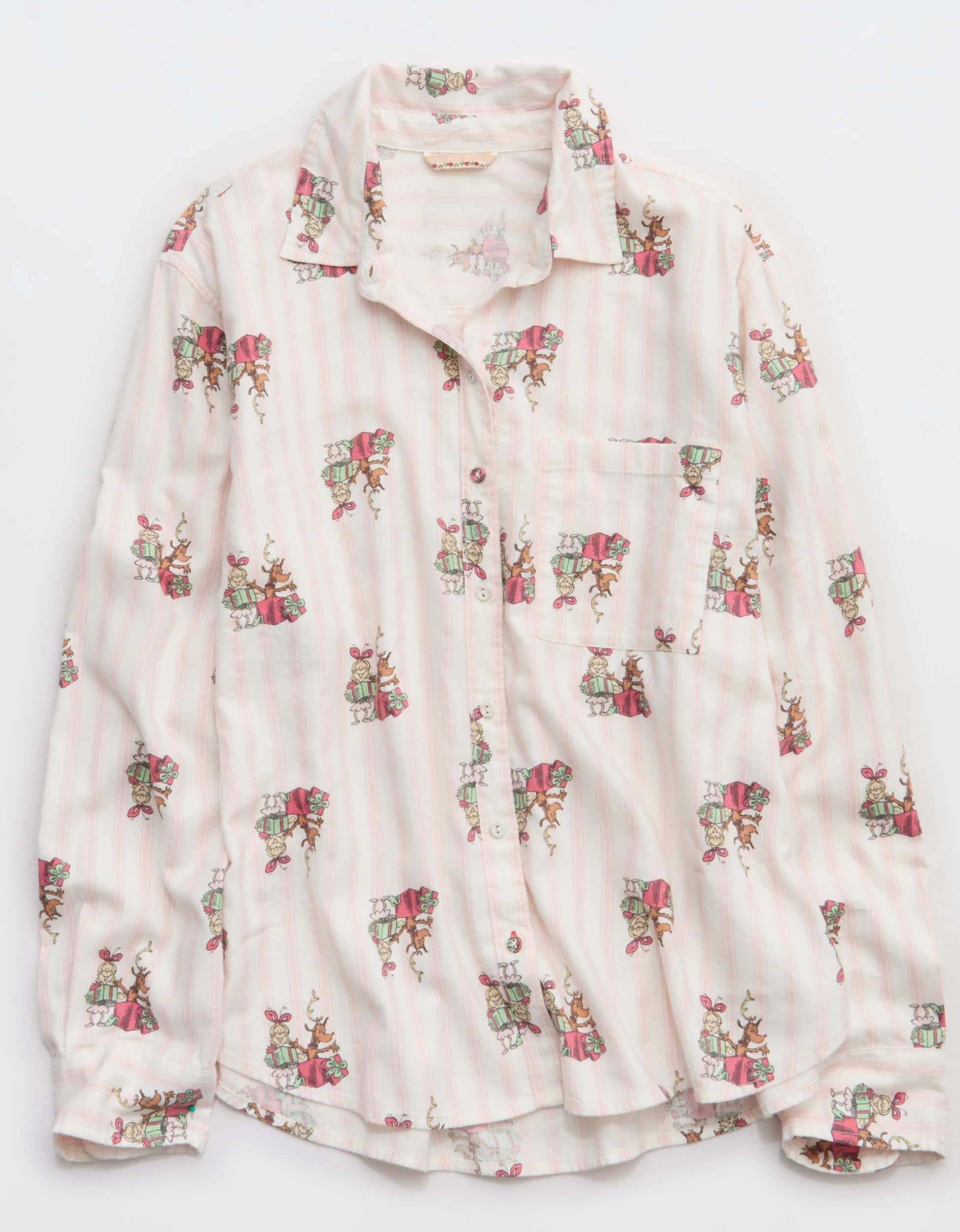 Aerie Checked Out Flannel Cindy Lou Oversized Top | Aerie