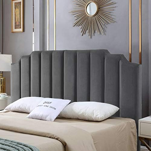 24KF Velvet Upholstered Tufted King headboard with Vertical Channel Design King/California King h... | Amazon (US)