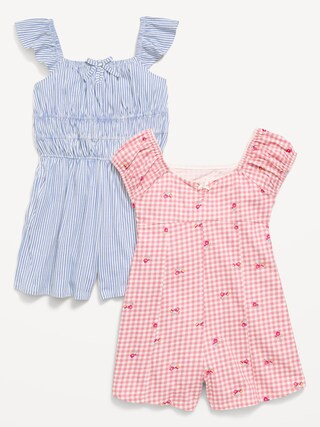 Short-Sleeve Romper 2-Pack for Girls | Old Navy (US)