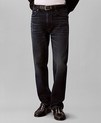 Calvin Klein Men's Straight-Fit Stretch Denim Jeans - Macy's | Macy's