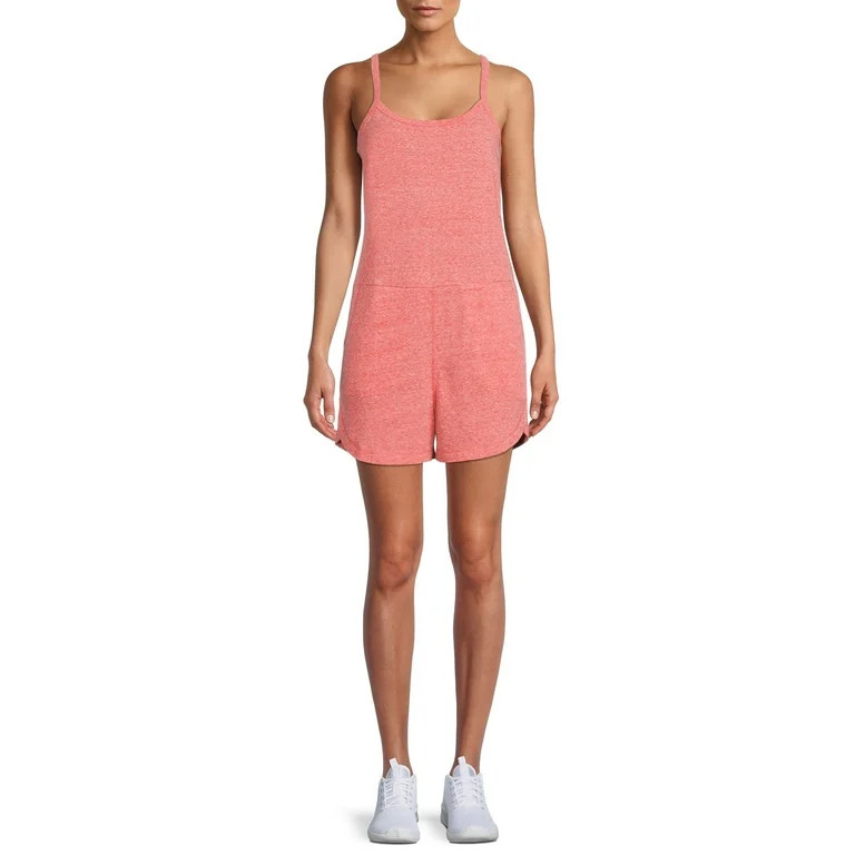 Avia Women's Active Strappy Romper with Two Front Pockets, 3.5" Inseam, Size XS-XXXL | Walmart (US)