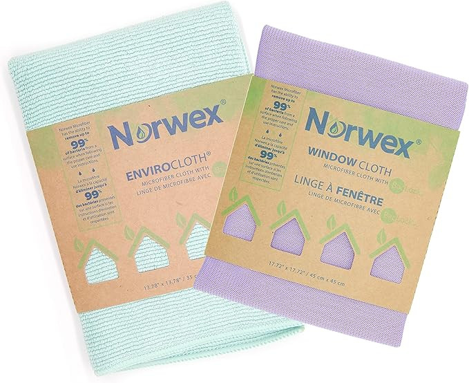 Norwex Basic Package - Microfiber - Glass Window Cleaning Cloth and Household Enviro Dusting Clot... | Amazon (US)