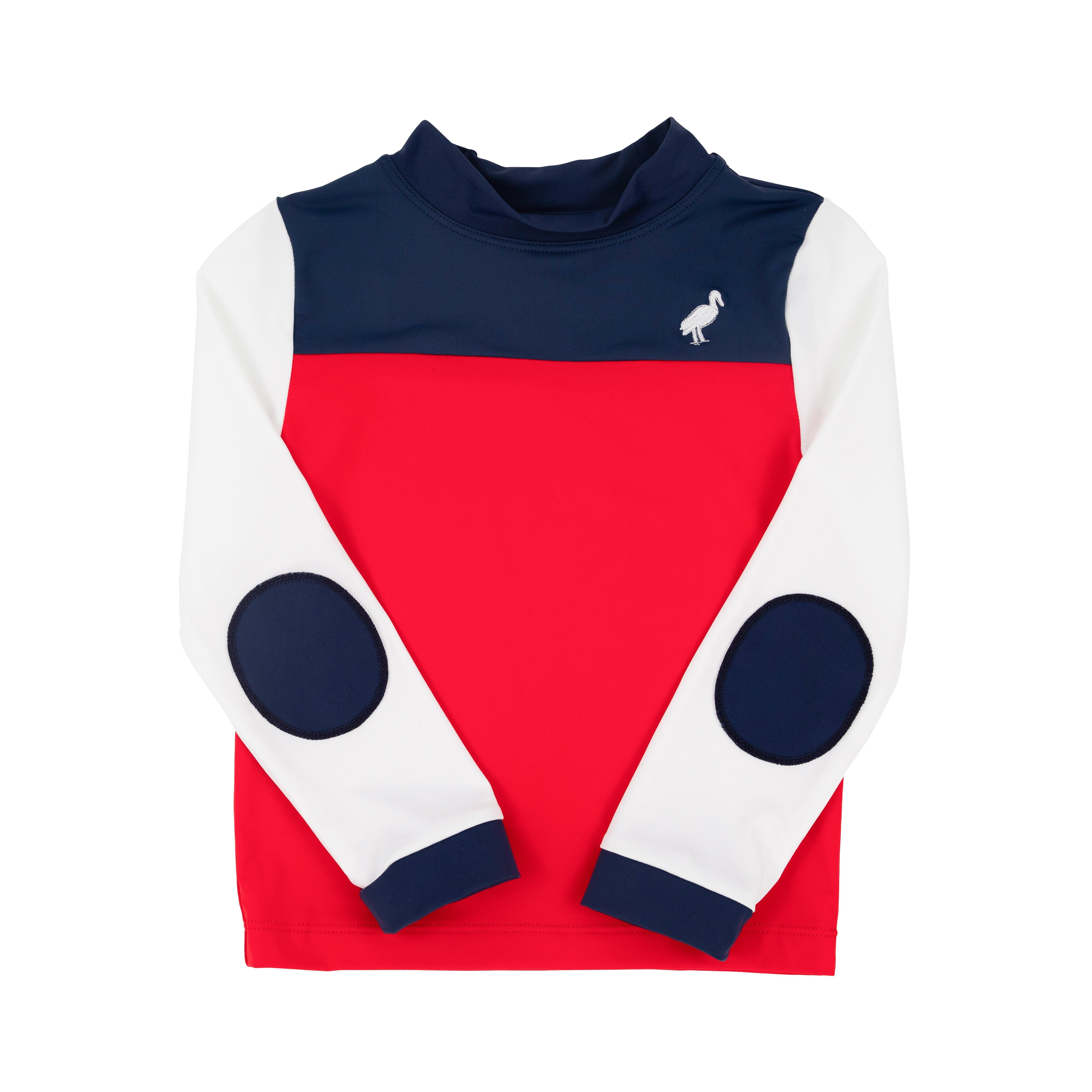 Wave Spotter Swim Shirt - Nantucket Navy, Worth Avenue White, & Richmond Red | The Beaufort Bonnet Company