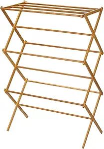 Household Essentials 6524 Tall Indoor Folding Wooden Clothes Drying Rack | Dry Laundry and Hang C... | Amazon (US)