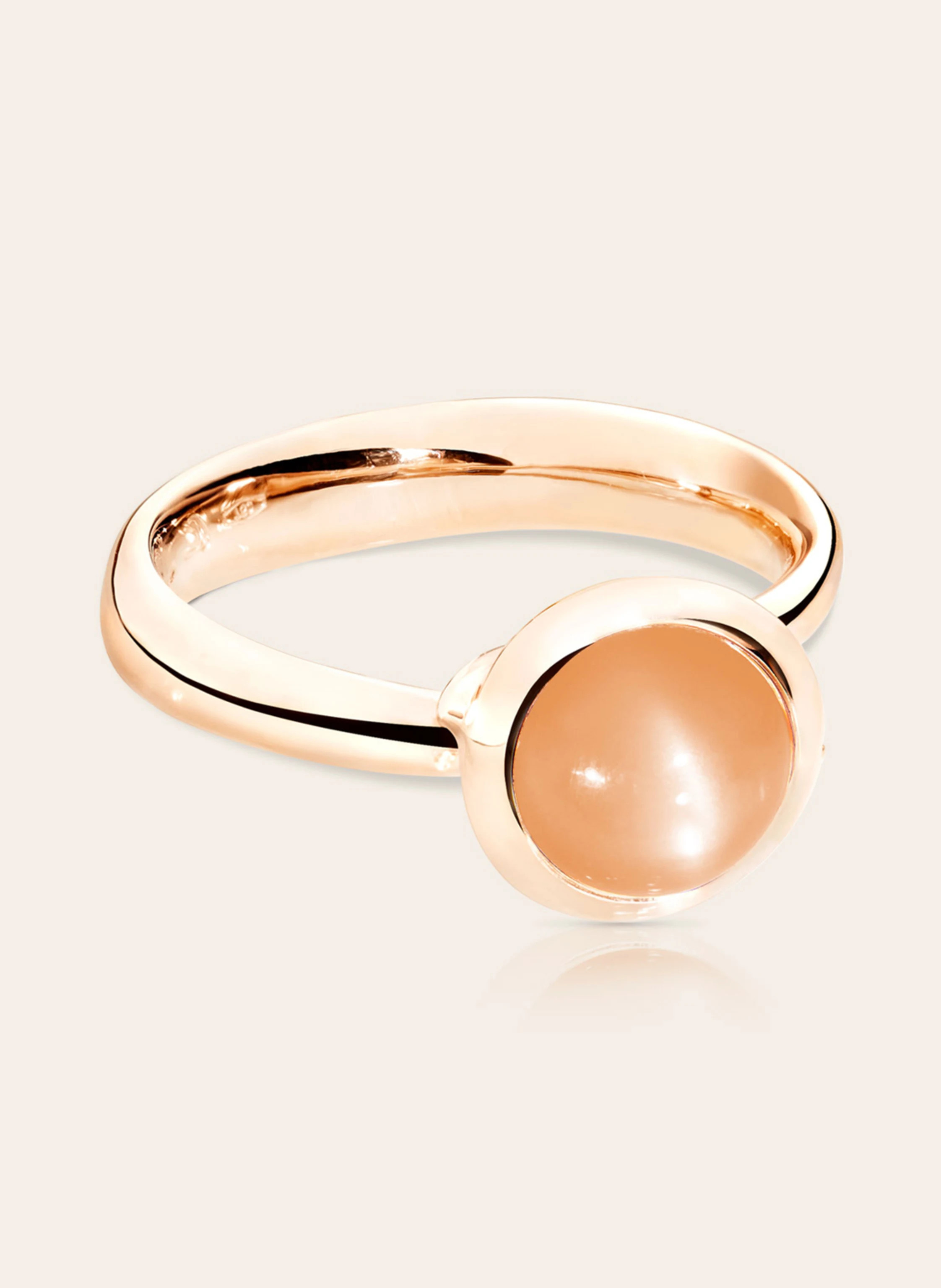 Ring RING BOUTON SMALL MOONSTONE ORANGE aus 18K Roségold mit oranger Mondstein | Breuninger (DACH)