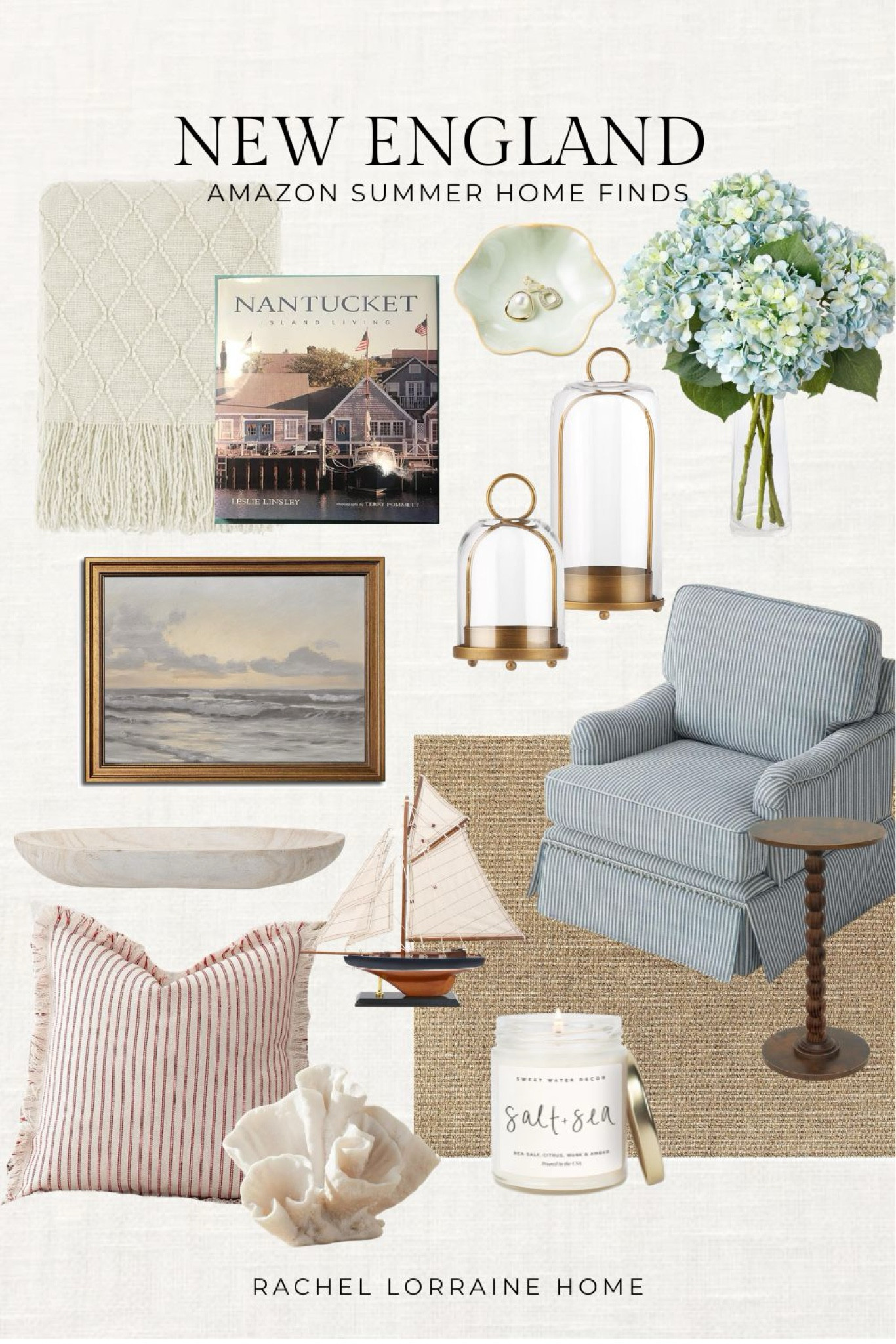 Creating that relaxed New England summer feeling at home ✨

Think soft linen textures, blue hydrangeas, woven accents, weathered wood, and timeless coastal pieces that make home feel cozy, relaxed, and elevated all at once.m
I rounded up all my favorite Amazon finds to create that classic Nantucket-inspired summer look — without the designer price tag.
Shop my New England Summer collection here 🤍

#LTKHome #LTKSeasonal