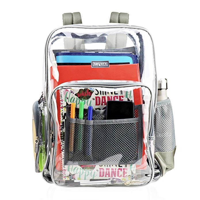 Heavy Duty Clear Backpack Durable Military Nylon Clear Bookbags Transparent Backpack | Amazon (US)