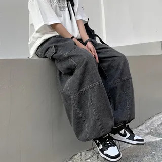 Harem Denim Cargo Pants | YesStyle Global