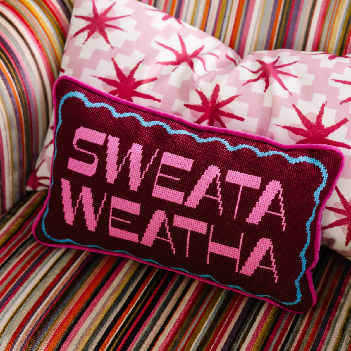 Furbish Studio - Sweata Weatha Needlepoint Pillow | Furbish Studio
