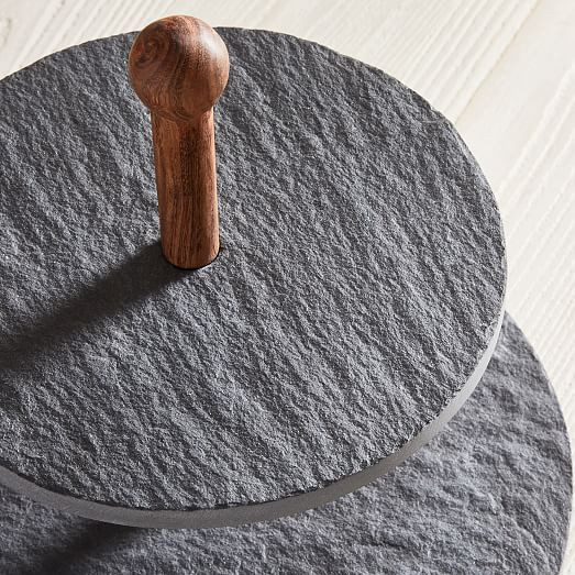 Preston Slate 2-Tier Cake Stand | West Elm (US)