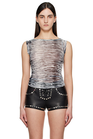 Miaou - Black & White Lucia Top | SSENSE