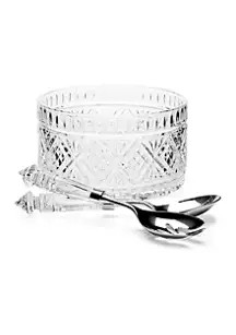 Dublin Crystal Salad Bowl with 2 Servers | Belk