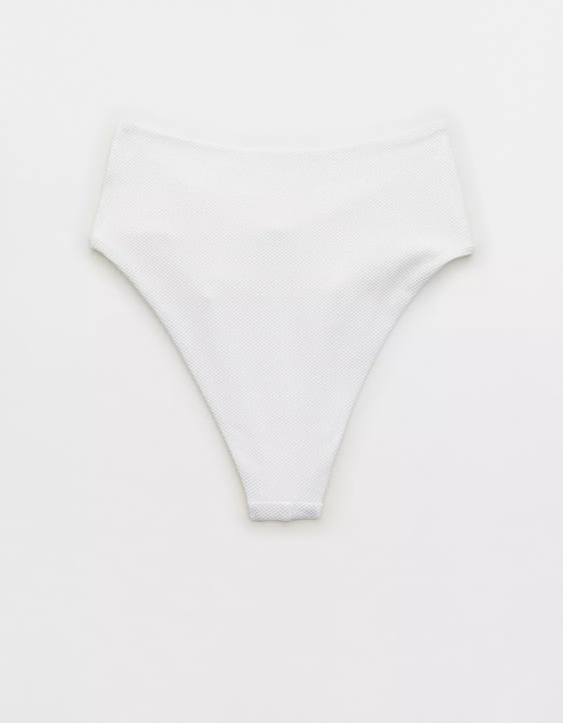 Aerie Shine Pique Twist High Cut Bikini Bottom | Aerie