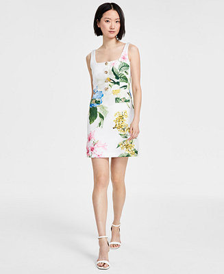 Women's Floral Print Sleeveless Sheath Dress | Macy's