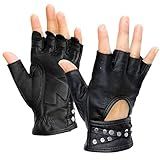 Xelement XG461 'Idol' Women's Black Fingerless Leather Gloves - X-Small | Amazon (US)