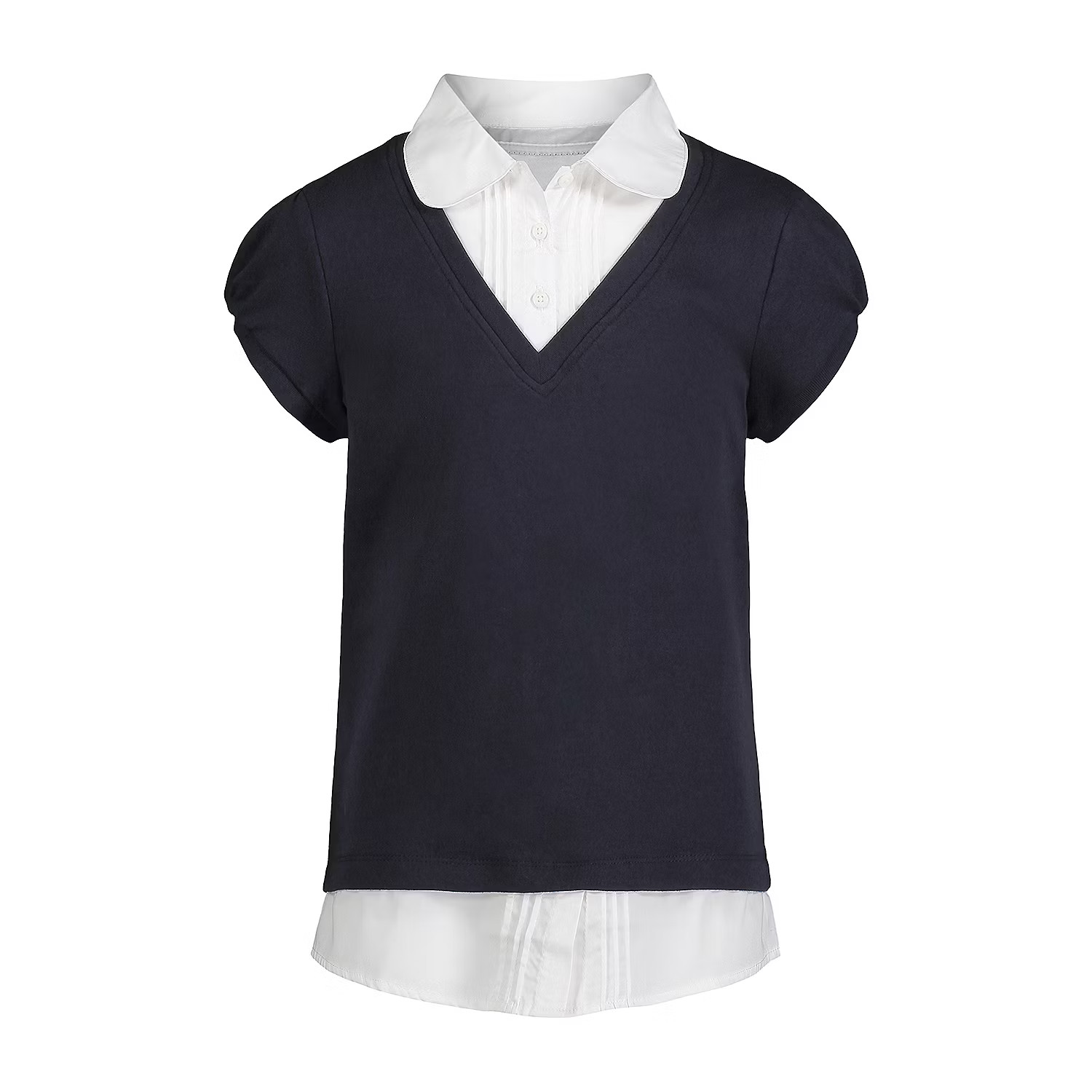IZOD Little & Big Girls Short Sleeve Layered Top | JCPenney