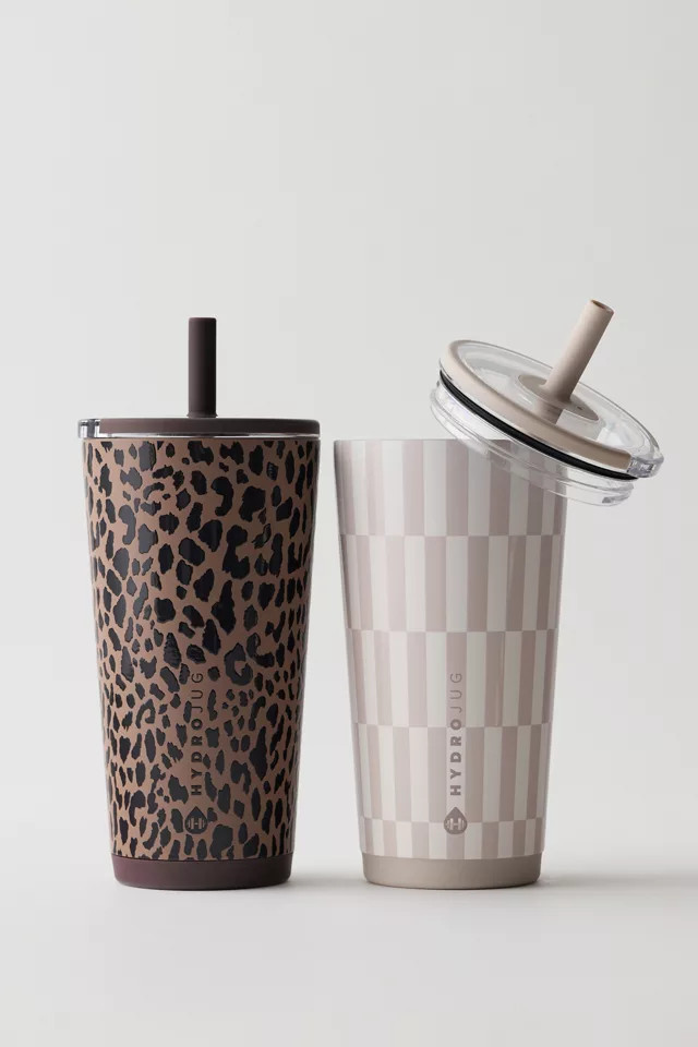 HydroJug 20 oz Patterned Everyday Travel Tumbler in Brown Leopard at Urban Outfitters | Urban Outfitters (US and RoW)