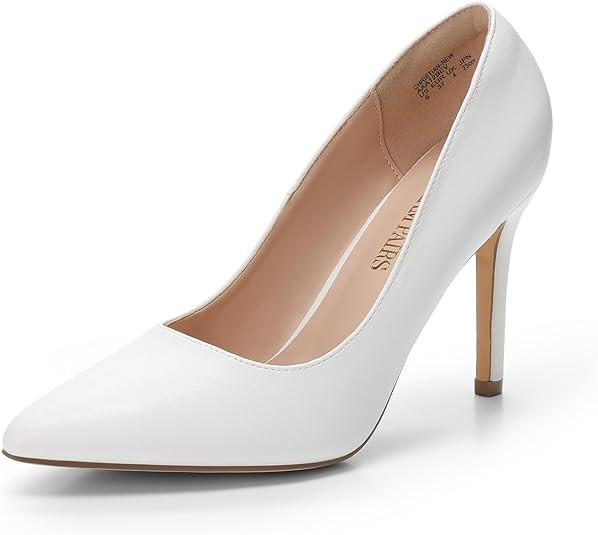 DREAM PAIRS Women's Closed Toe High Heels Dress Pointed Toe Wedding Pump Shoes | Amazon (US)
