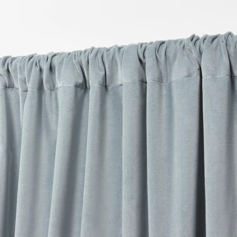 Velvety Solid Room Darkening 100% Cotton Curtain Panel | Wayfair North America