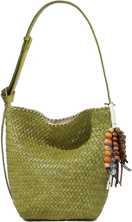 JINMANXUE Woven Tote Bag For Women, Female Handbag and Purses, Fashion Vegetable Basket Bag, Caus... | Amazon (US)