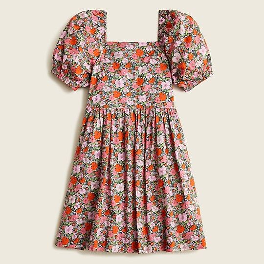 Girls' puff-sleeve dress in Liberty® floral | J.Crew US