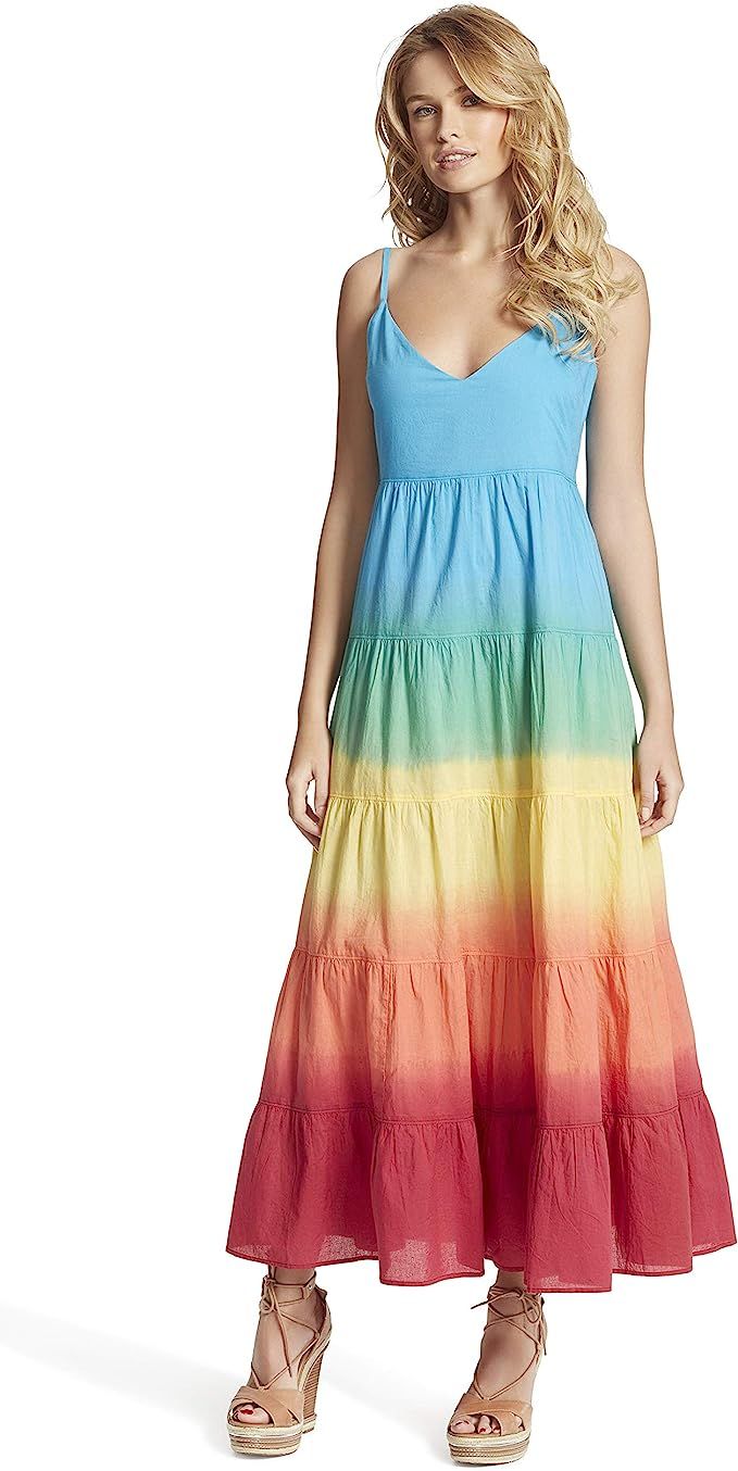 Jessica Simpson Women's Herbs Tiered Ombre Maxi Dress | Amazon (US)