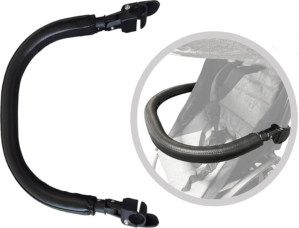 Amazon.com: Baby Stroller Bumper Bar,Armrest, Handle, Crossbar,Stroller Accessories,Black PU Leat... | Amazon (US)