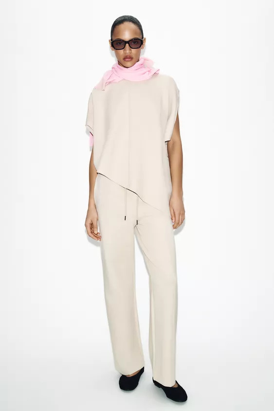 ASYMMETRIC INTERLOCK CAPE | Zara UK