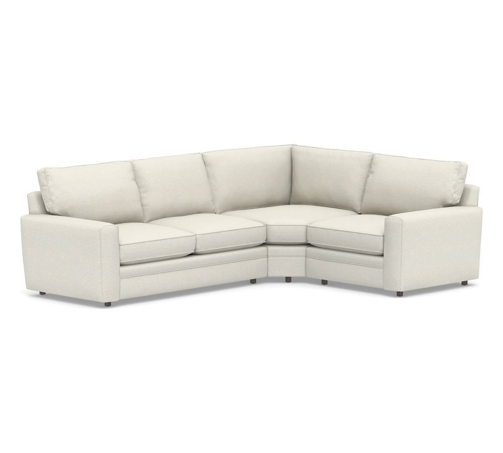 Pearce Square Arm Upholstered 3-Piece Sectional with Wedge | Pottery Barn (US)