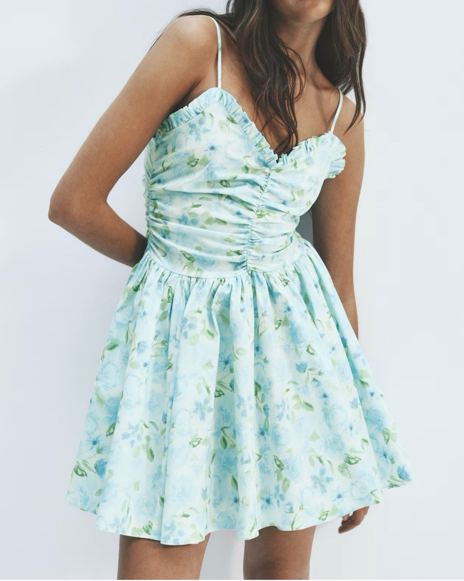 Turquoise floral mini dress

#LTKSeasonal