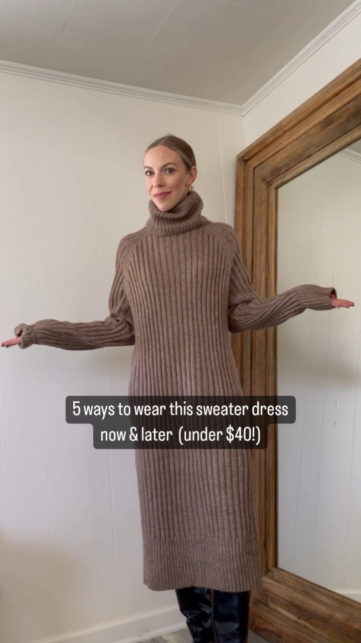 The perfect sweater dress - under $50! 5 ways to wear it now and later 🍂🍁

Fall fashion, fall style, combat boots, knee high boots, western cowboy boots

#LTKSeasonal #LTKunder50 #LTKstyletip
