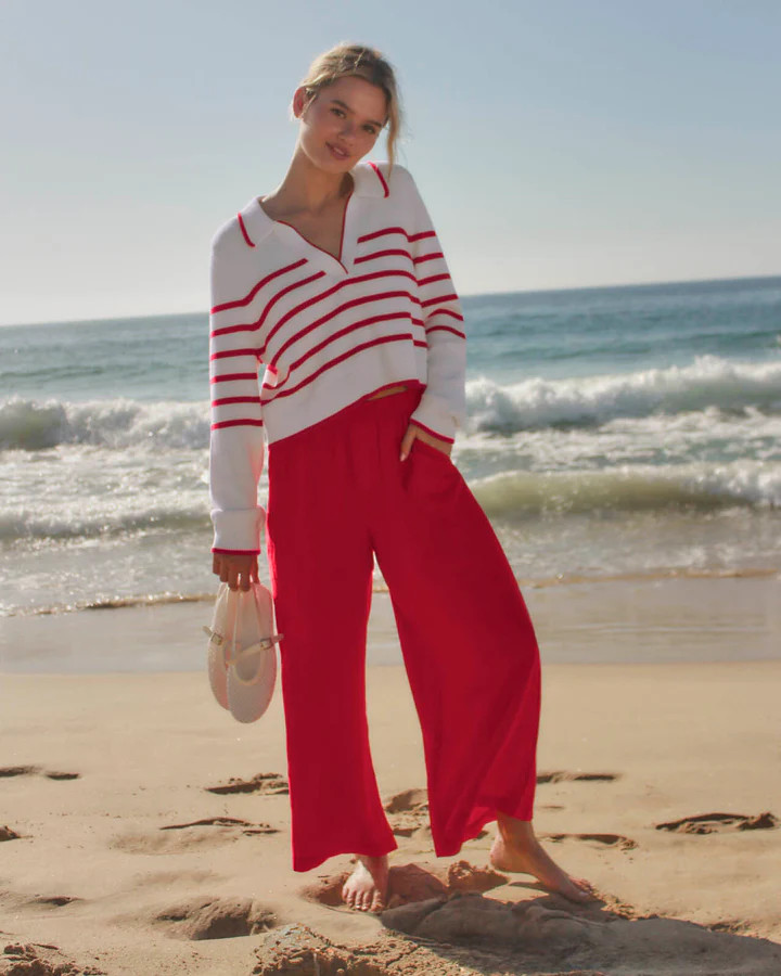 Arden Striped Polo Sweater | Splendid