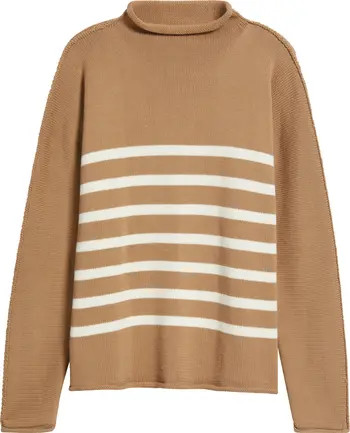 Frank & Eileen Monterey Stripe Cotton Funnel Neck Sweater | Nordstrom | Nordstrom