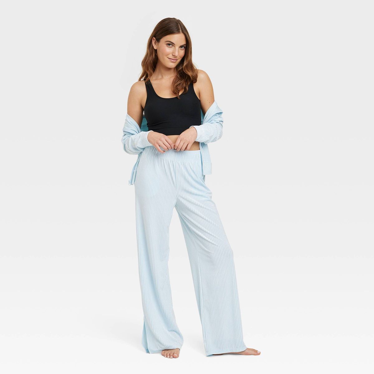 Women's Velvet Lounge Pajama Pants with Slit - Colsie™ | Target