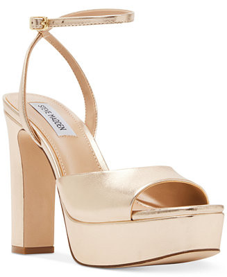 Steve Madden Women's Assured Ankle-Strap Platform Dress Sandals - Macy's | Macy's