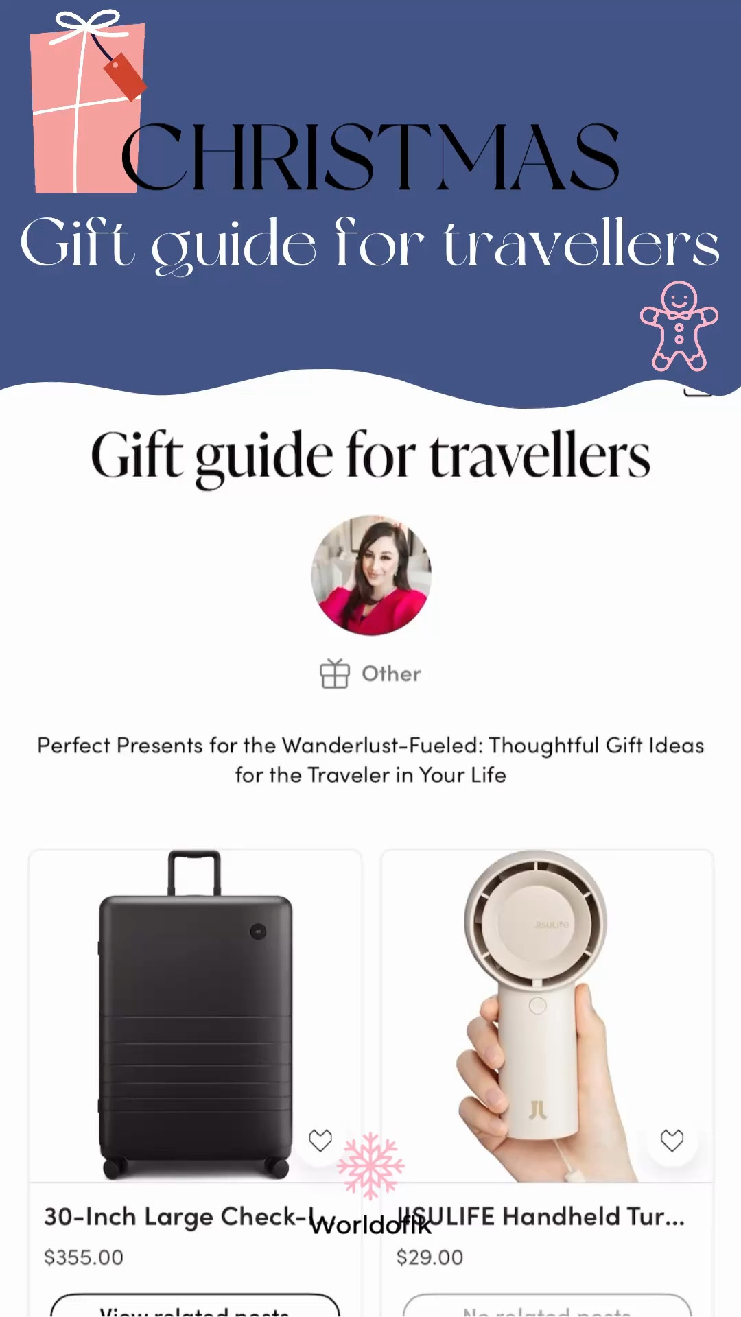 Gift guide for travellers 
Personally curated by me

Happy shopping 🛍️ 

#ltkholiday 

#LTKsale #LTKtravel #LTKgiftguide