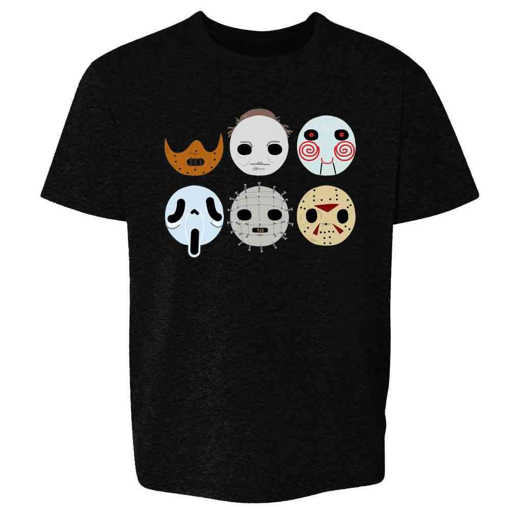 Pop Threads Horror Masks Monster Scary Movie Halloween Spooky Youth Kids Girl Boy T-Shirt | Amazon (US)